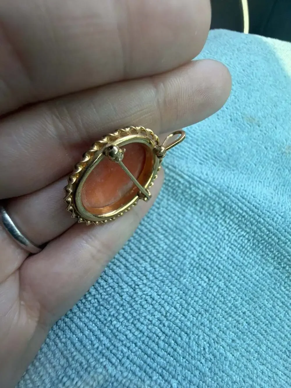 Vintage Hand-Carved Shell Cameo Brooch and Pendant in 12K Gold Filled Setting